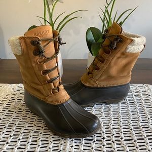 Sperry Topsider leather duck bill snow/rain boots